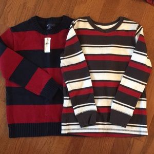 Boys long sleeve sweater and long sleeve shirt